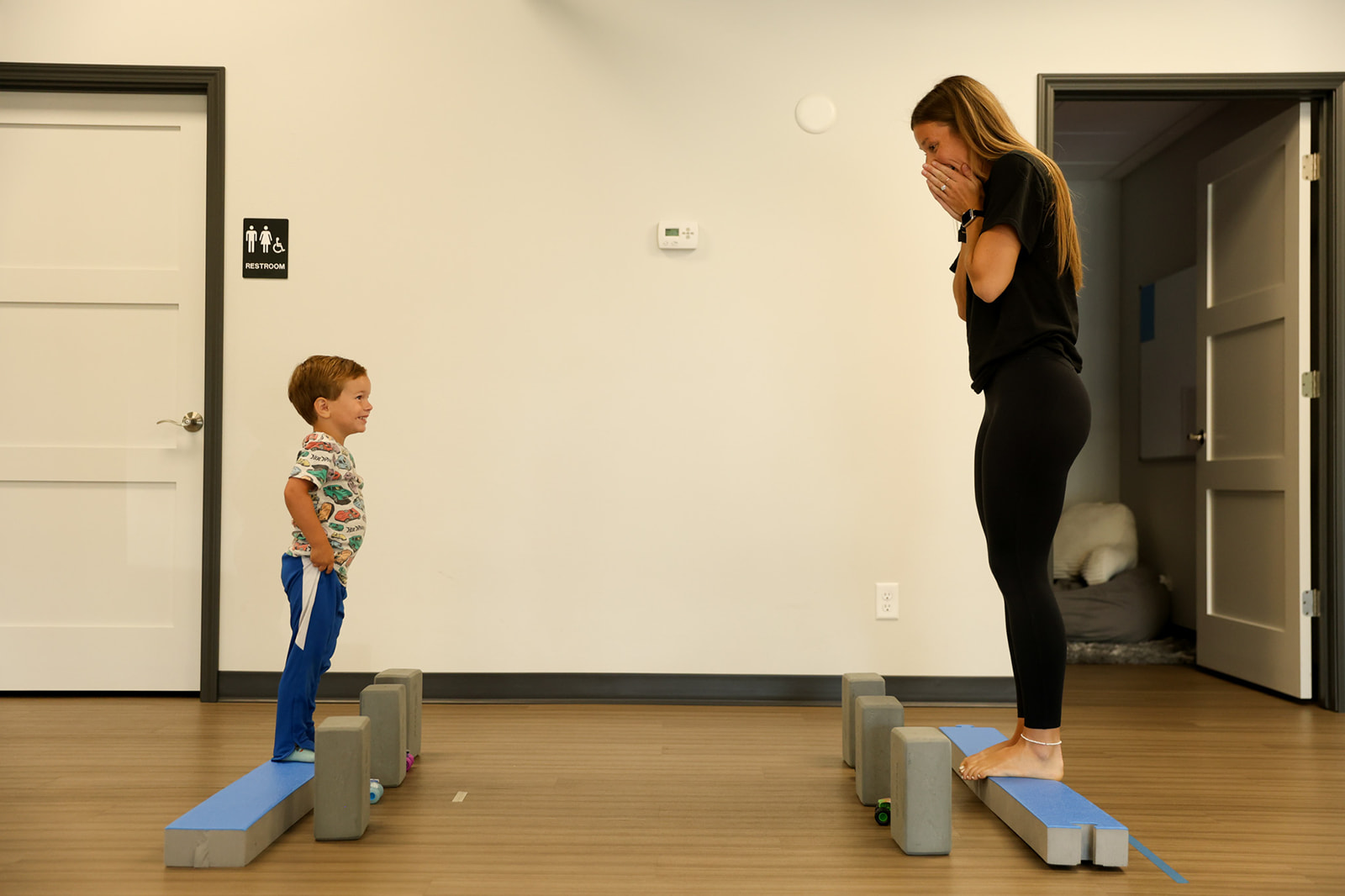 1.10.2025 child and therapist doing DIRFloortime play therapy in Sioux Falls"